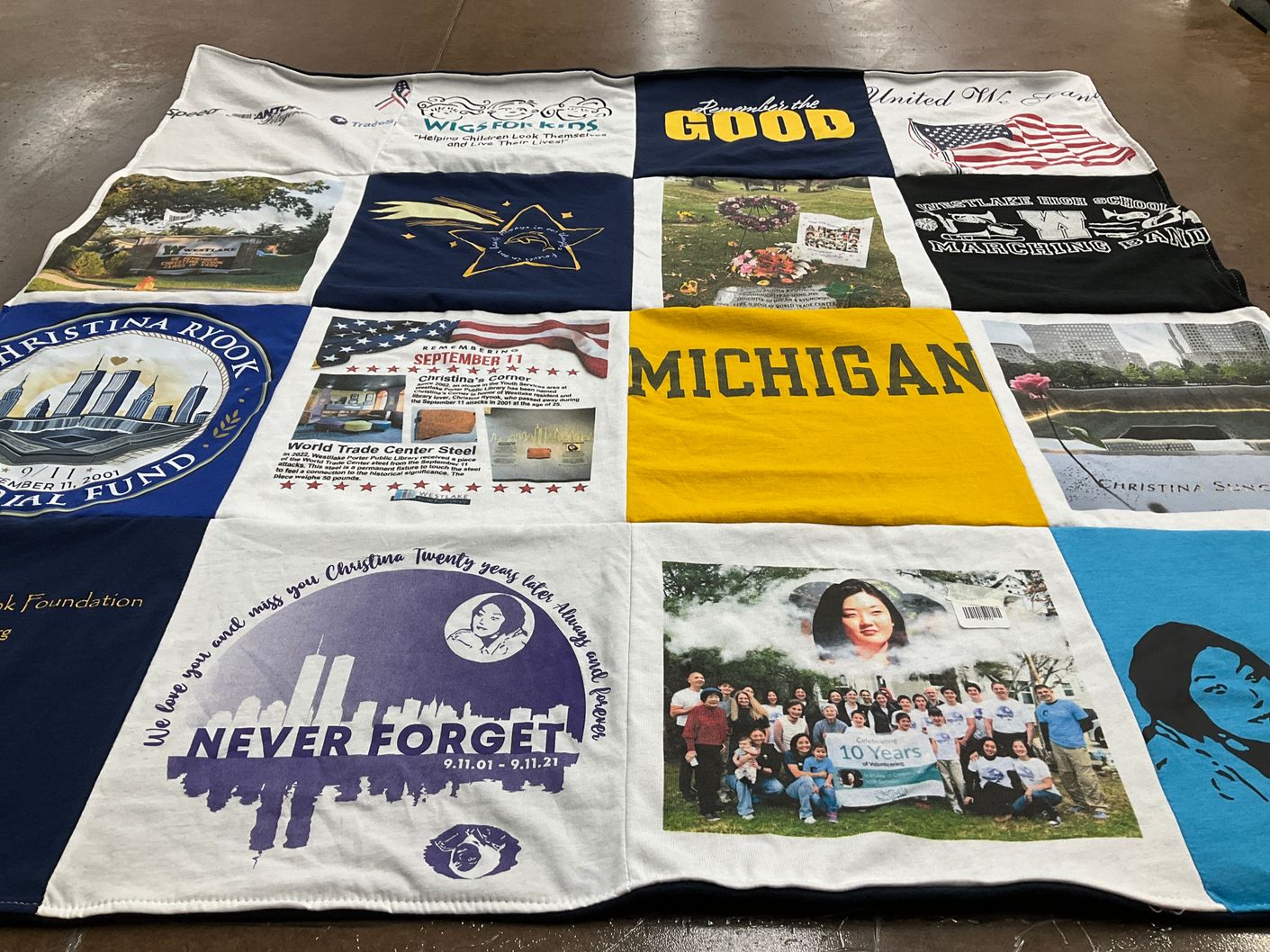 T-shirt quilt from village high school by MICHELLE from OH