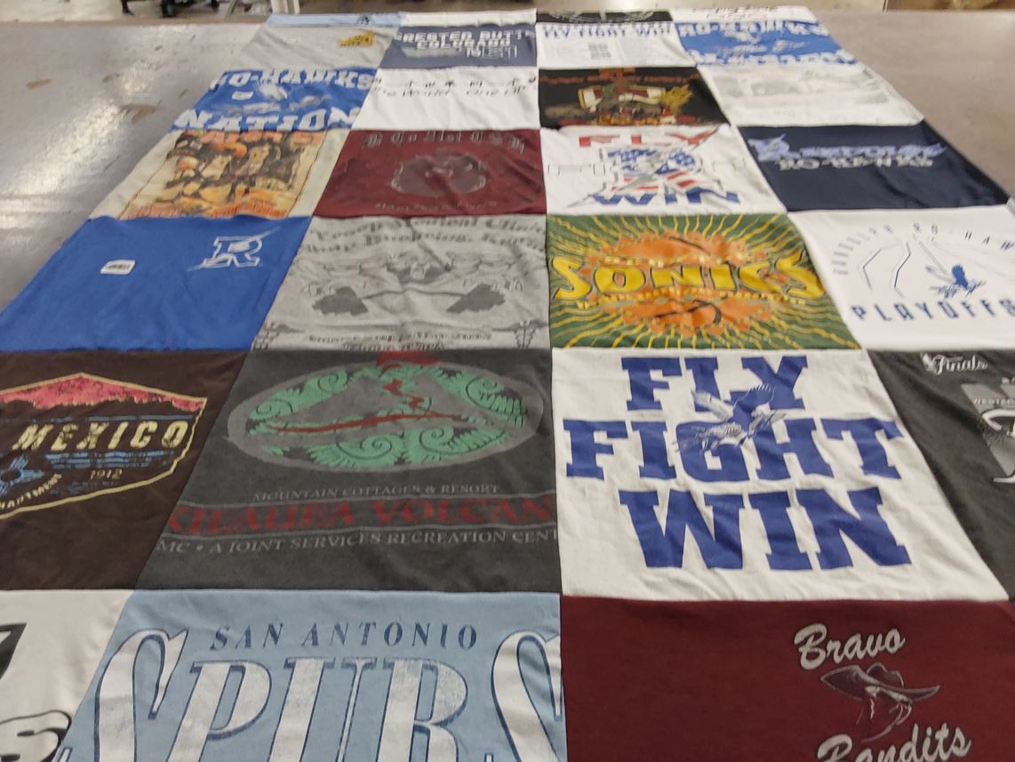 T-shirt quilt featuring san antonio spurs by Claudia from CO
