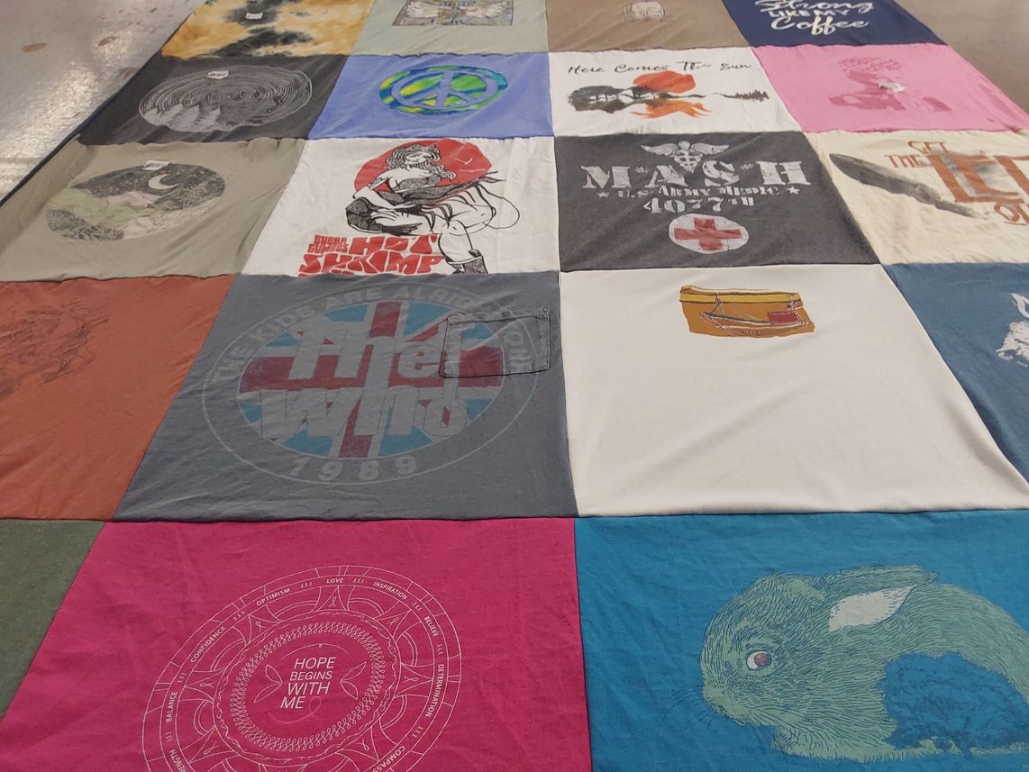 T-shirt quilt with music, nature themes by Aiden from AP