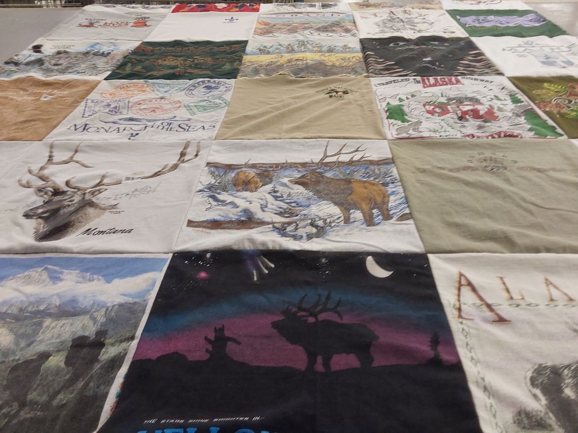 T-shirt quilt with nature, wildlife themes by Dianne from OR
