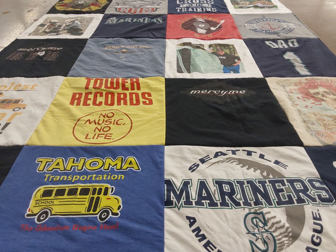T-shirt quilt featuring seattle mariners by Kaylee from WA