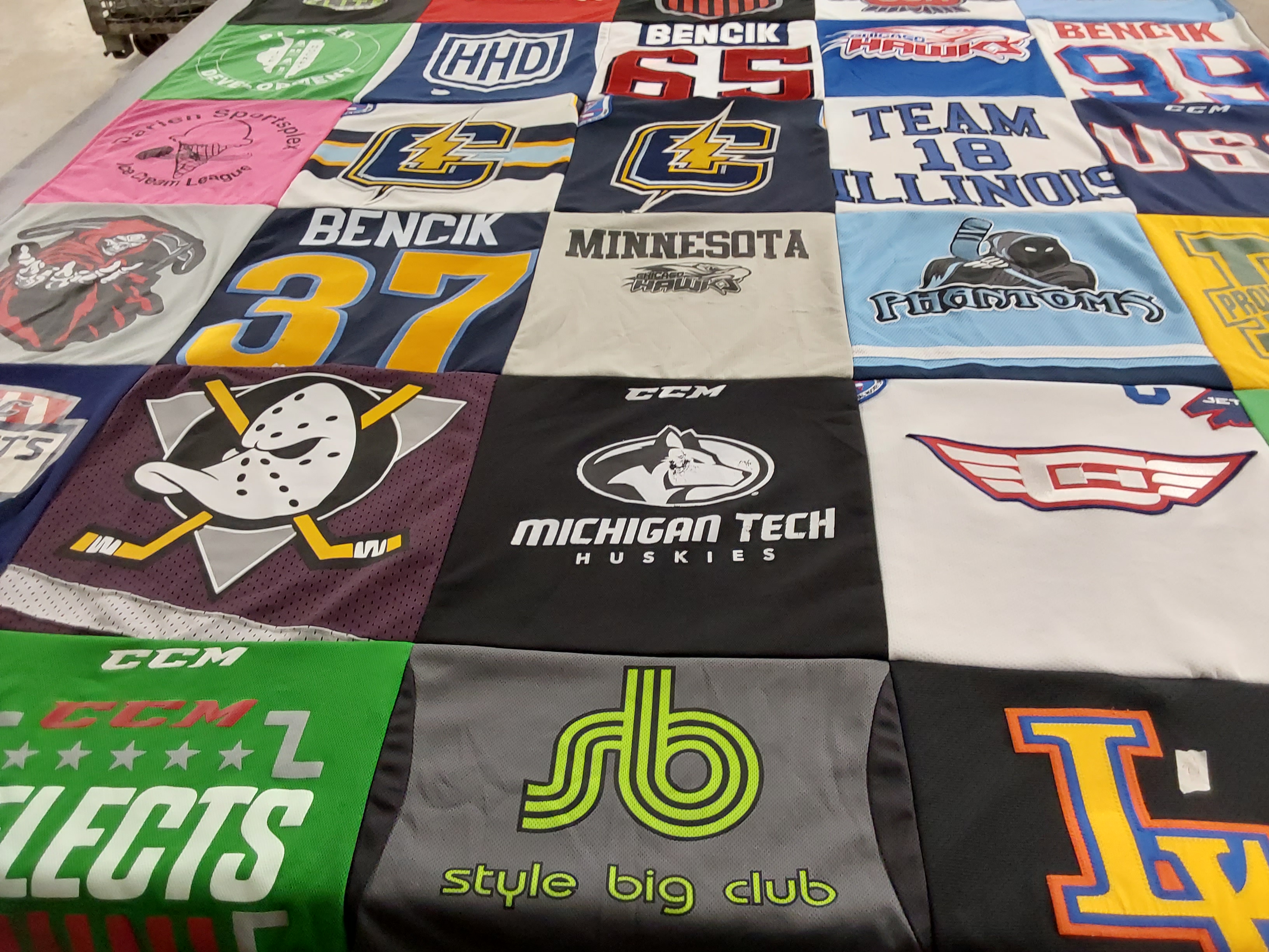 T-shirt quilt from michigan technological university by Amanda from IL