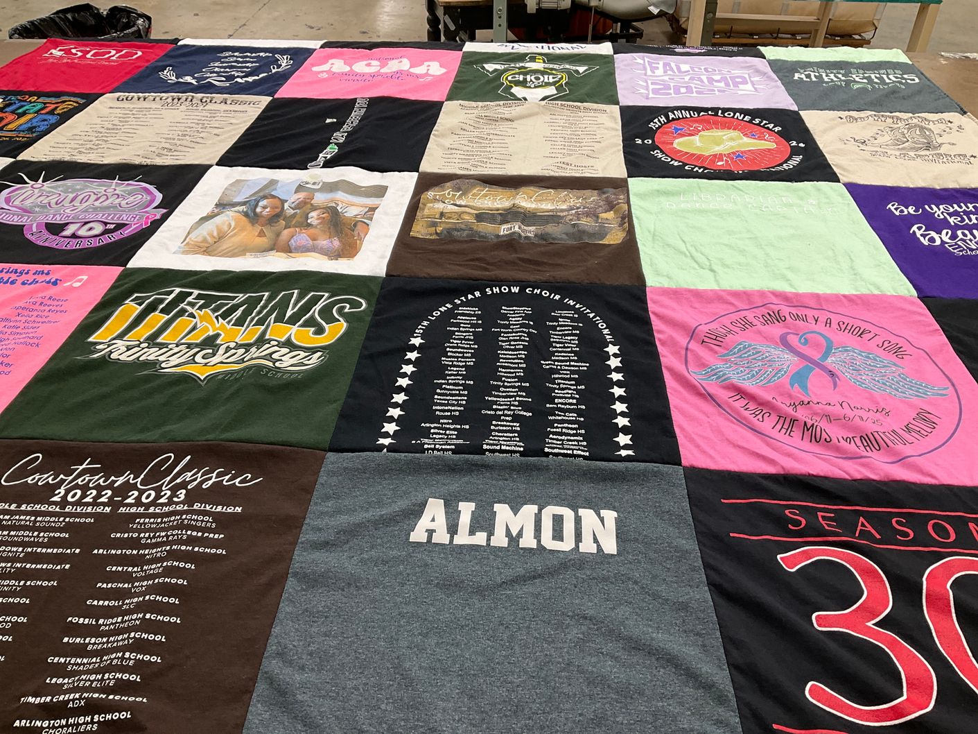 T-shirt quilt featuring titans by angela from TX