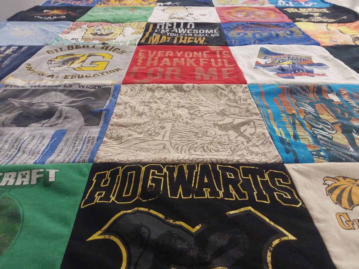 T-shirt quilt from gilbert high school by Matthew from AZ