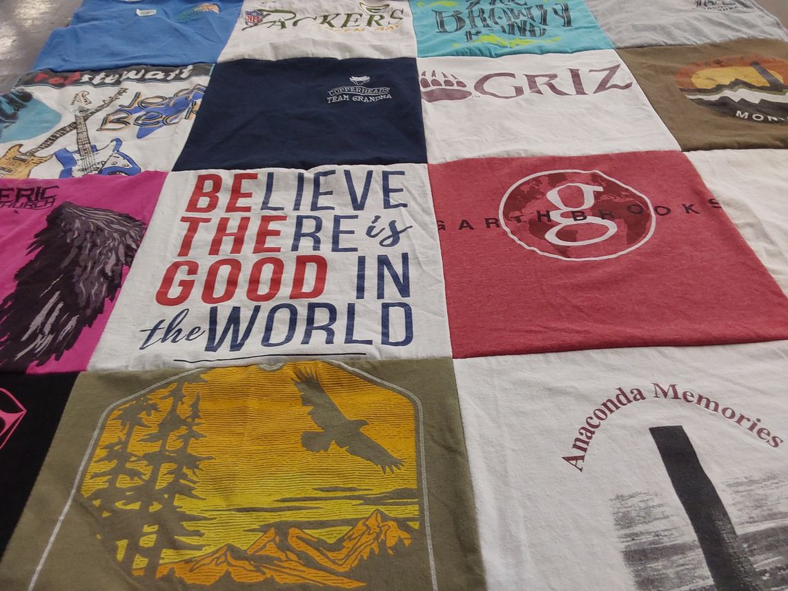 T-shirt quilt from university of montana by Angela from MT