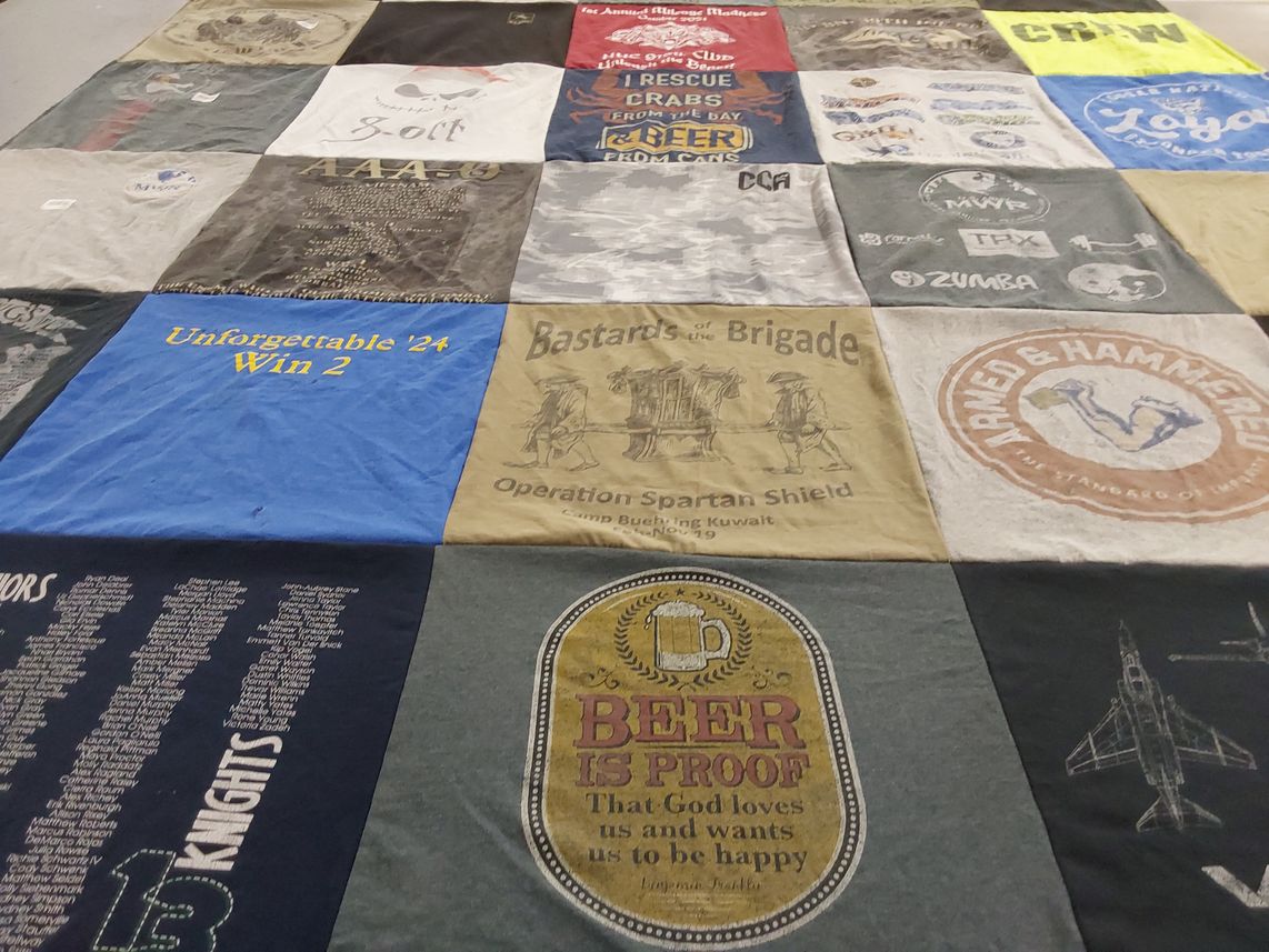 T-shirt quilt from knights by Margaret from MD