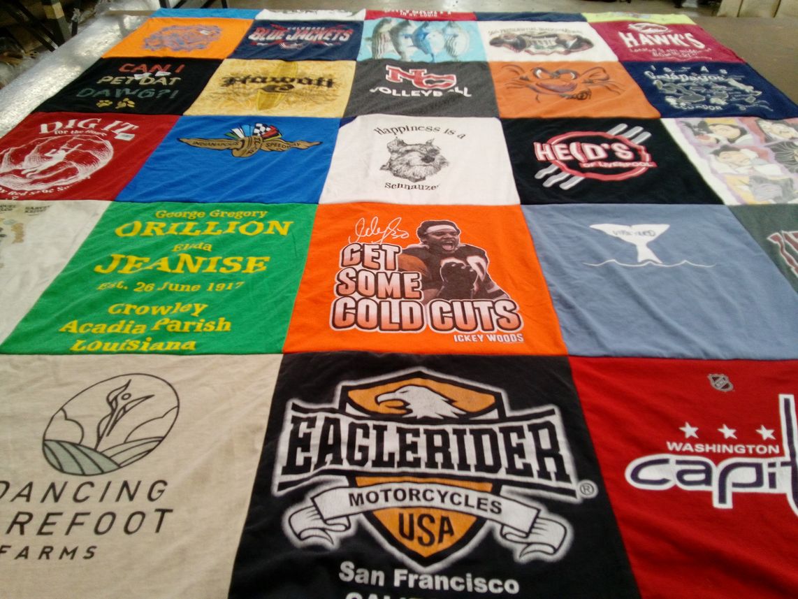 T-shirt quilt featuring washington capitals hockey team, volleyball team by Beth from CT