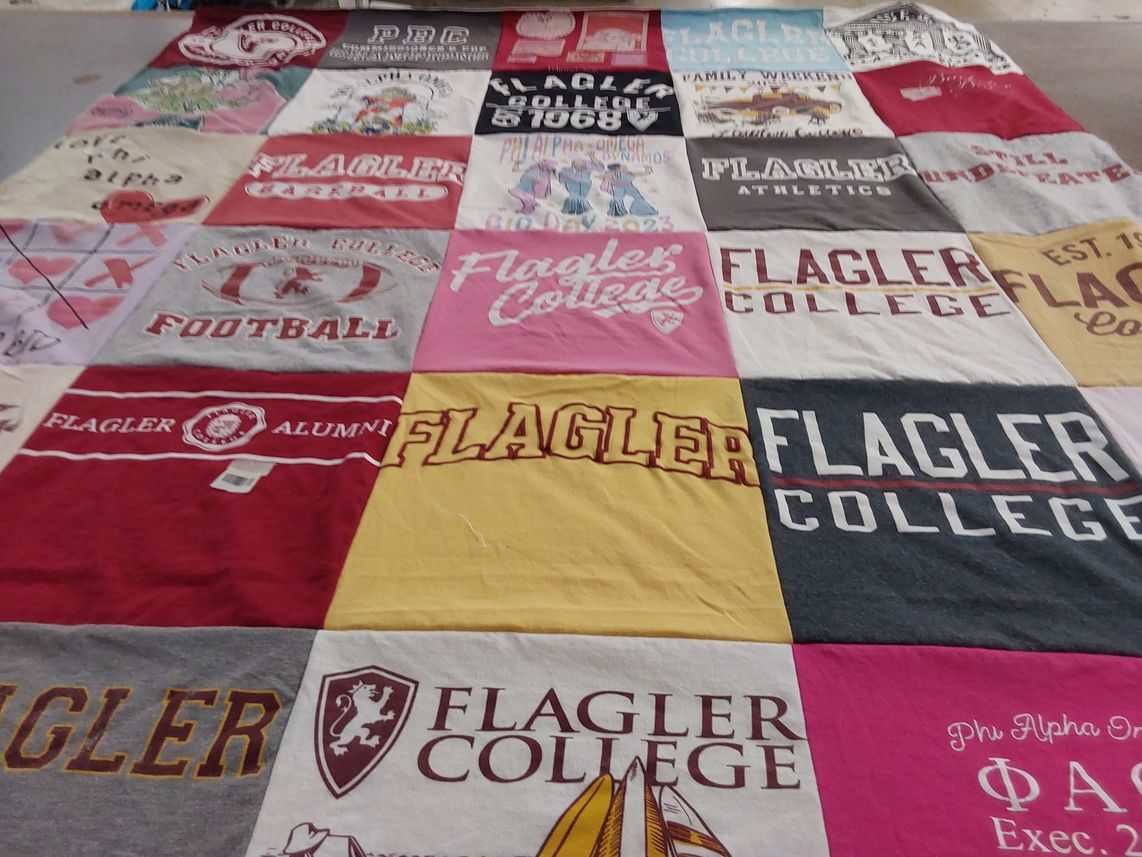 T-shirt quilt from flagler college by Jackie from NE