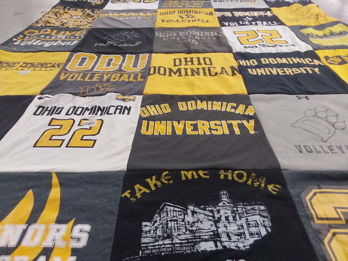 T-shirt quilt from ohio dominican university by Brenda from MI