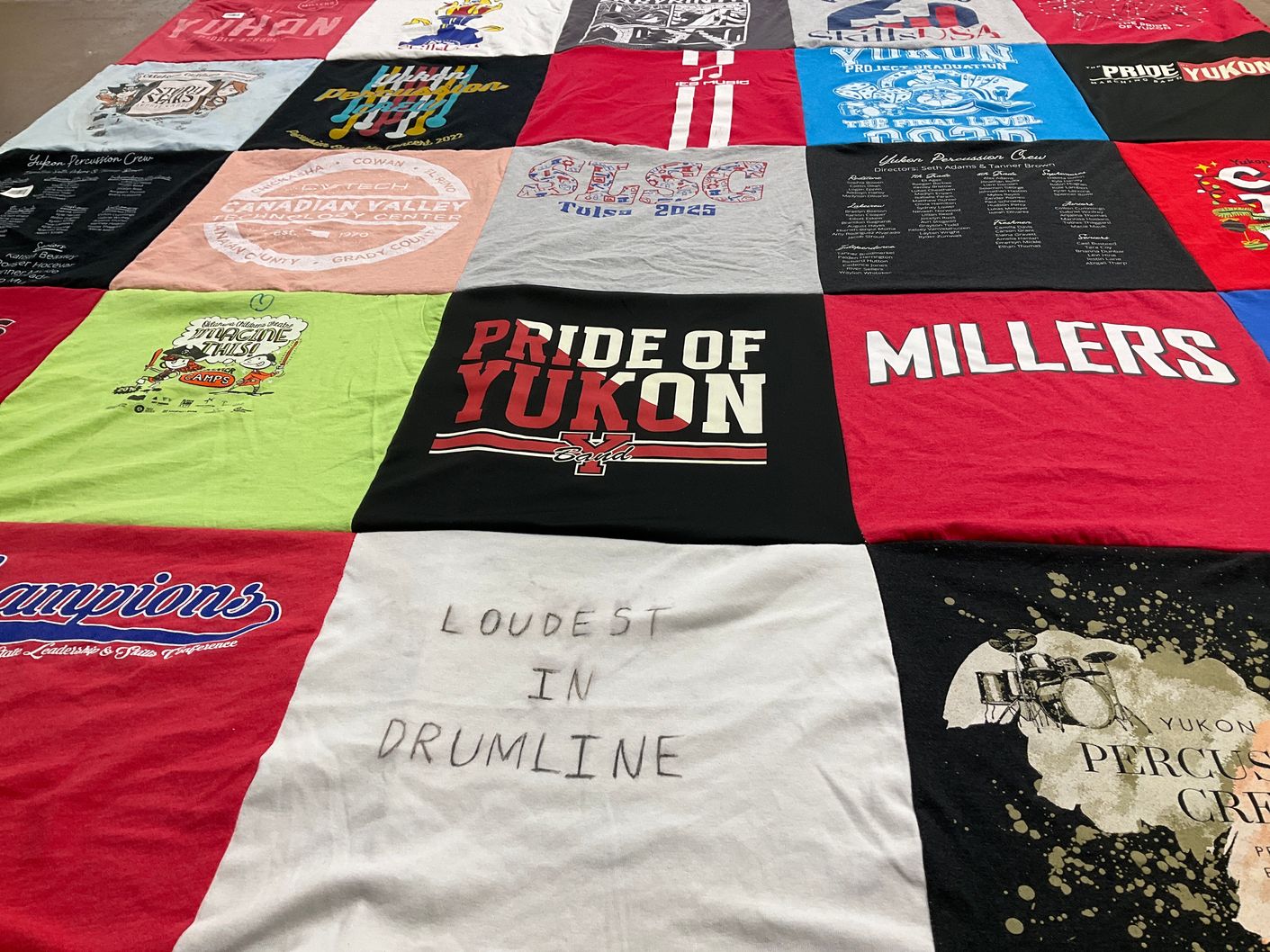 T-shirt quilt from yukon high school by Amanda from OK