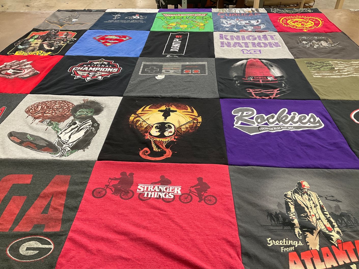 T-shirt quilt featuring rockies by Robert from GA