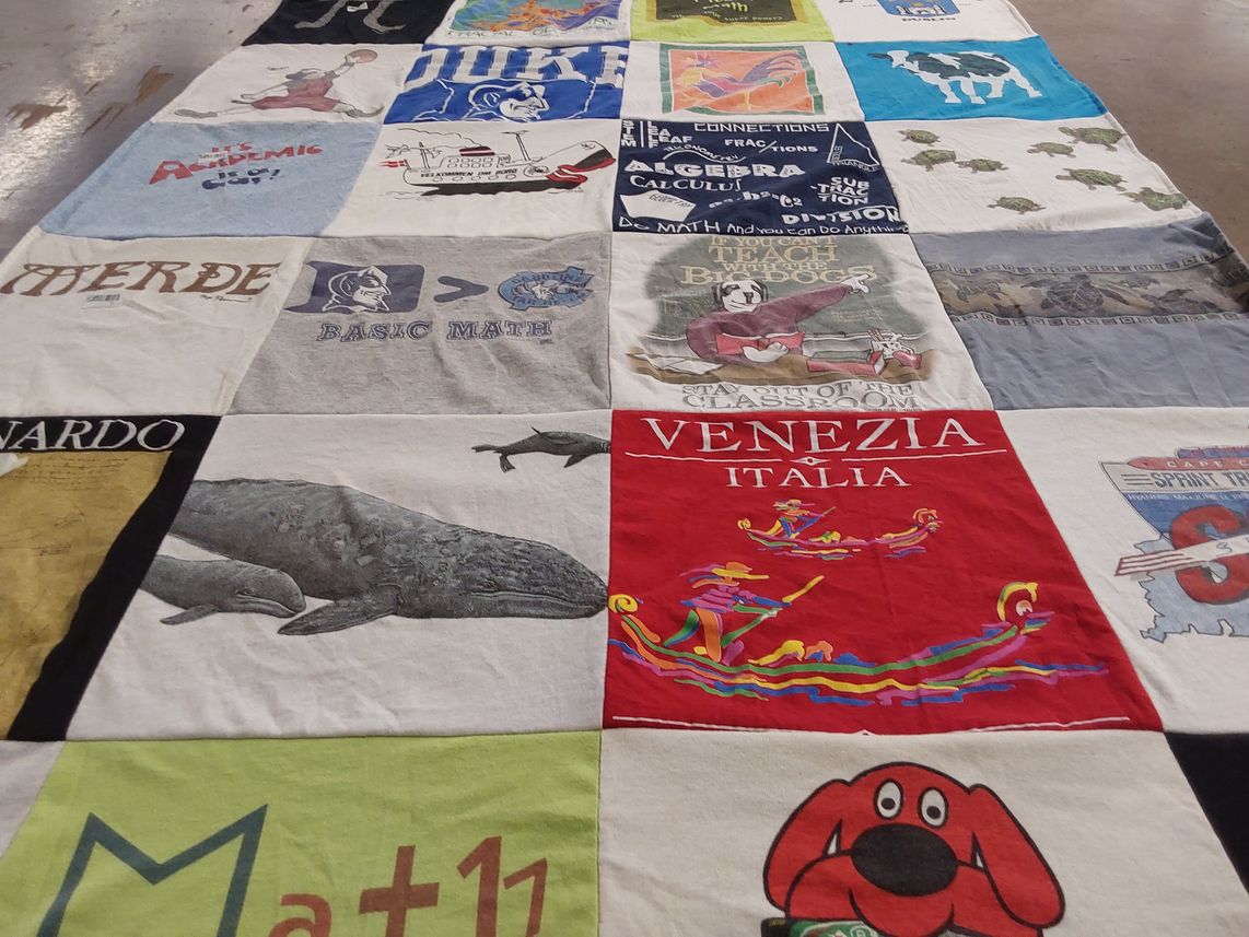 T-shirt quilt from duke university by Cathy from VT