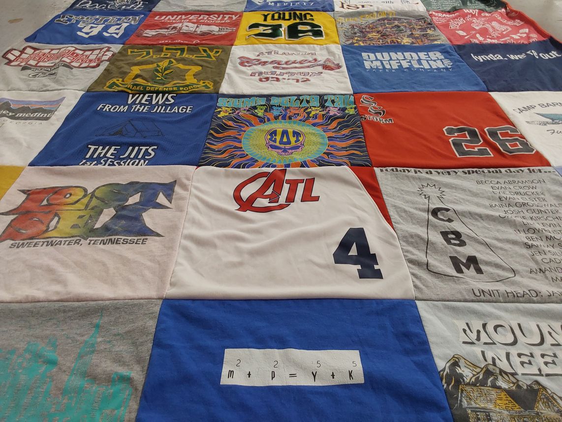 T-shirt quilt with music, culture themes by Michelle from GA