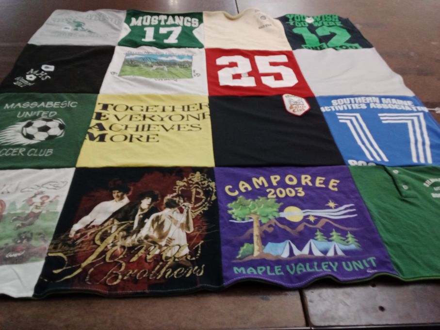 T-shirt quilt featuring massabesic united soccer club by Savanna from MA