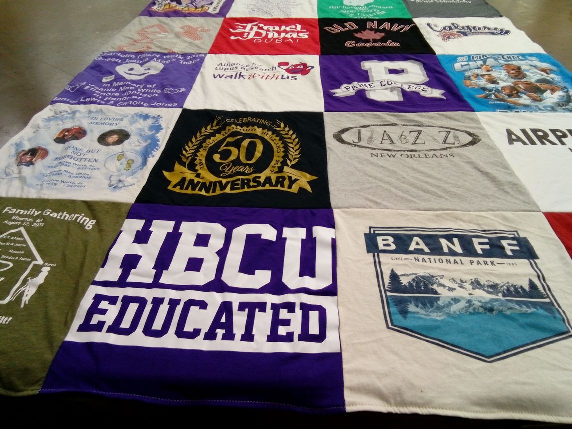 T-shirt quilt from paine college by Queenie from SC