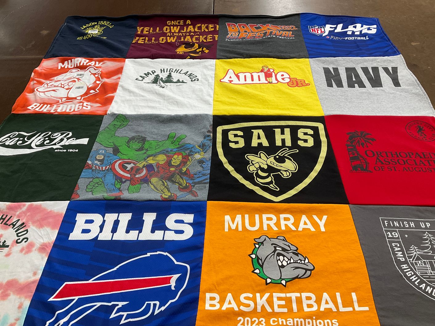 T-shirt quilt featuring bills, murray basketball by Liz from FL