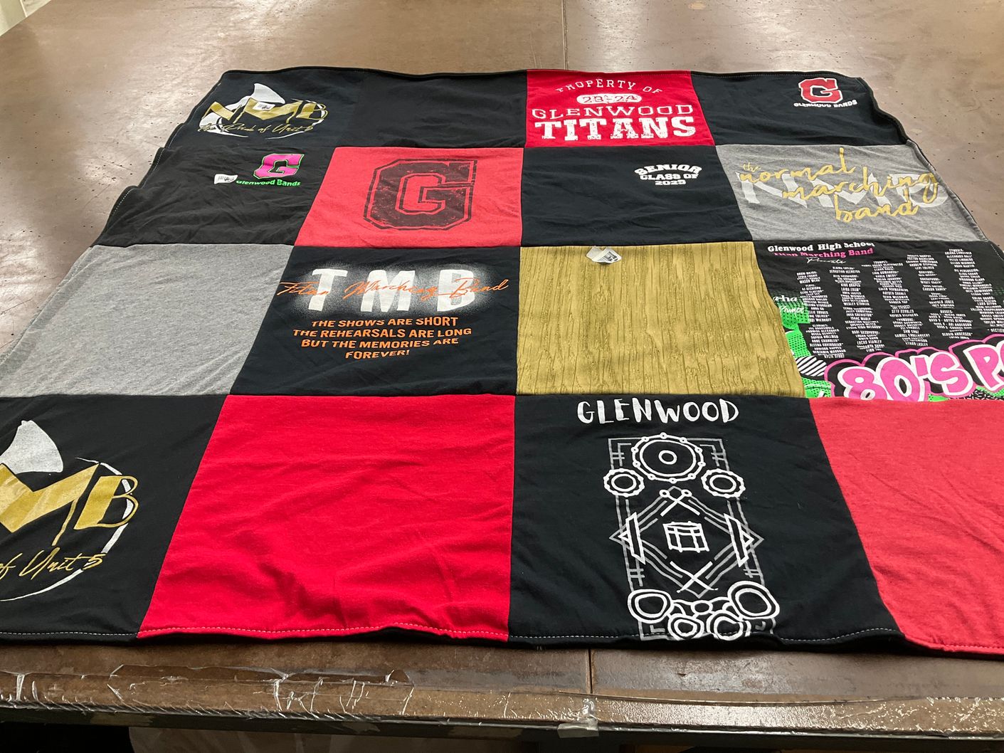 T-shirt quilt from glenwood high school by Darrell from IL