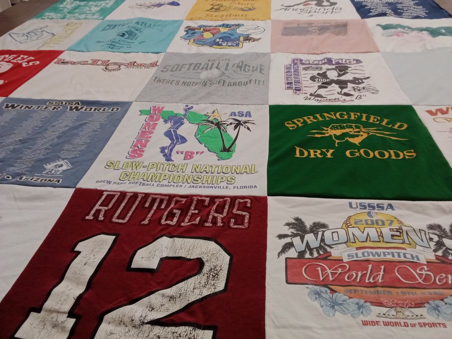 T-shirt quilt from rutgers university by Dawn from PA