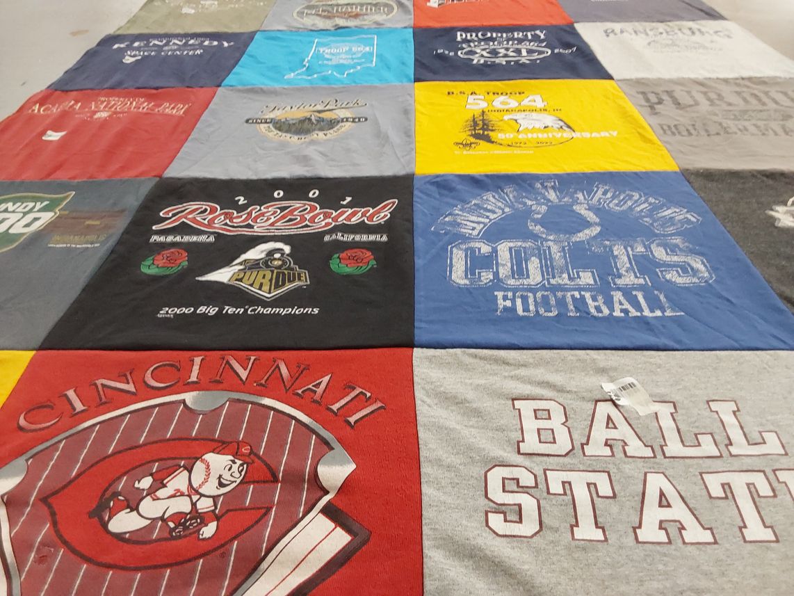 T-shirt quilt featuring cincinnati reds by Anthony from IN