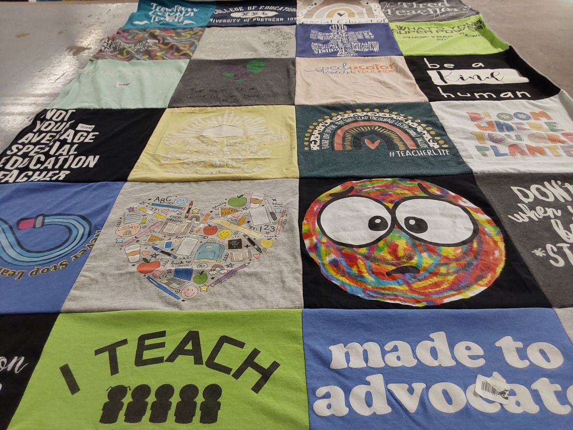 T-shirt quilt from university of northern iowa by Allison from IA