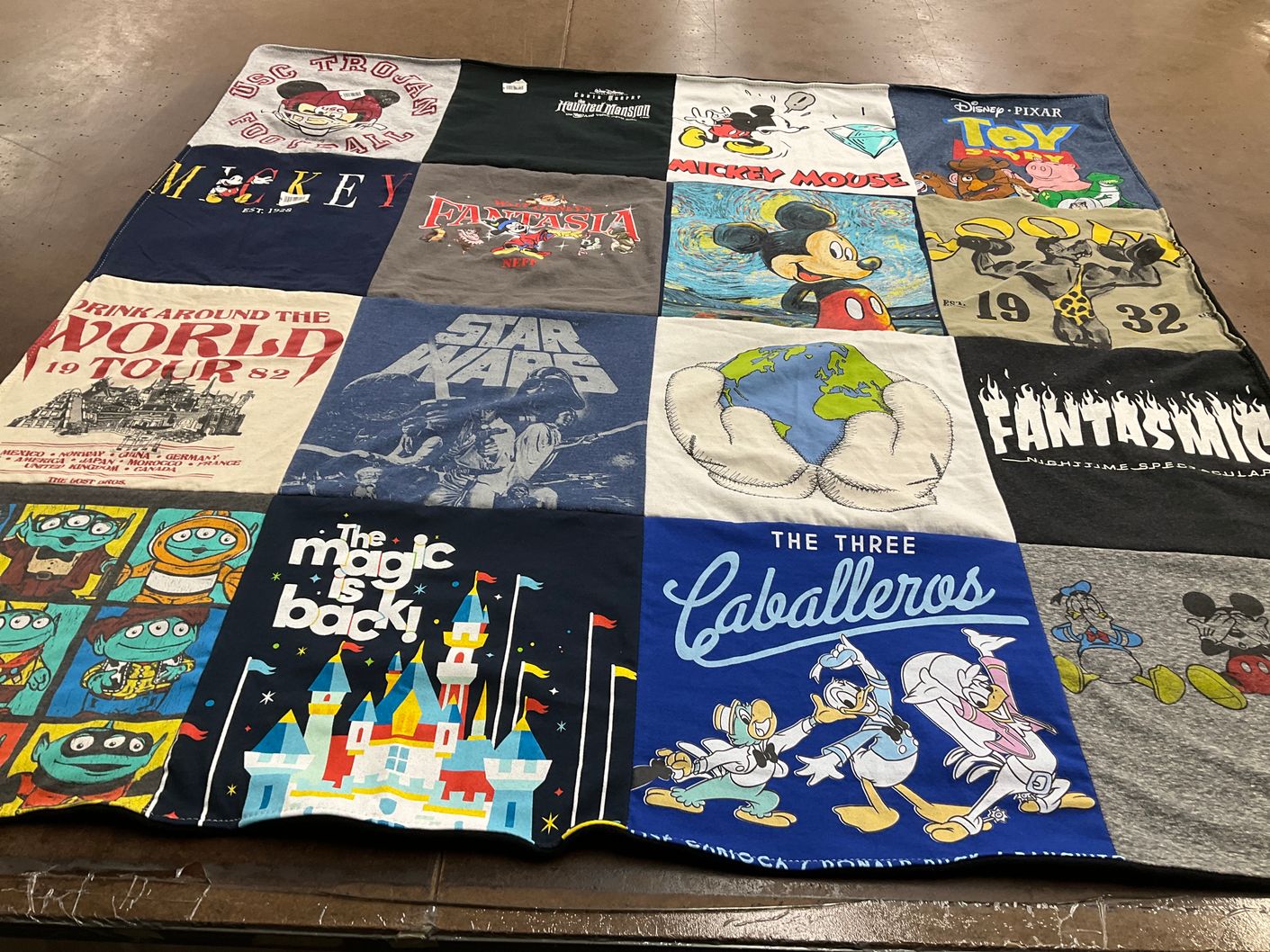 T-shirt quilt from university of southern california by Megan from CA