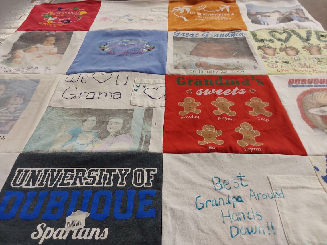 T-shirt quilt featuring spartan by Lisa from FL