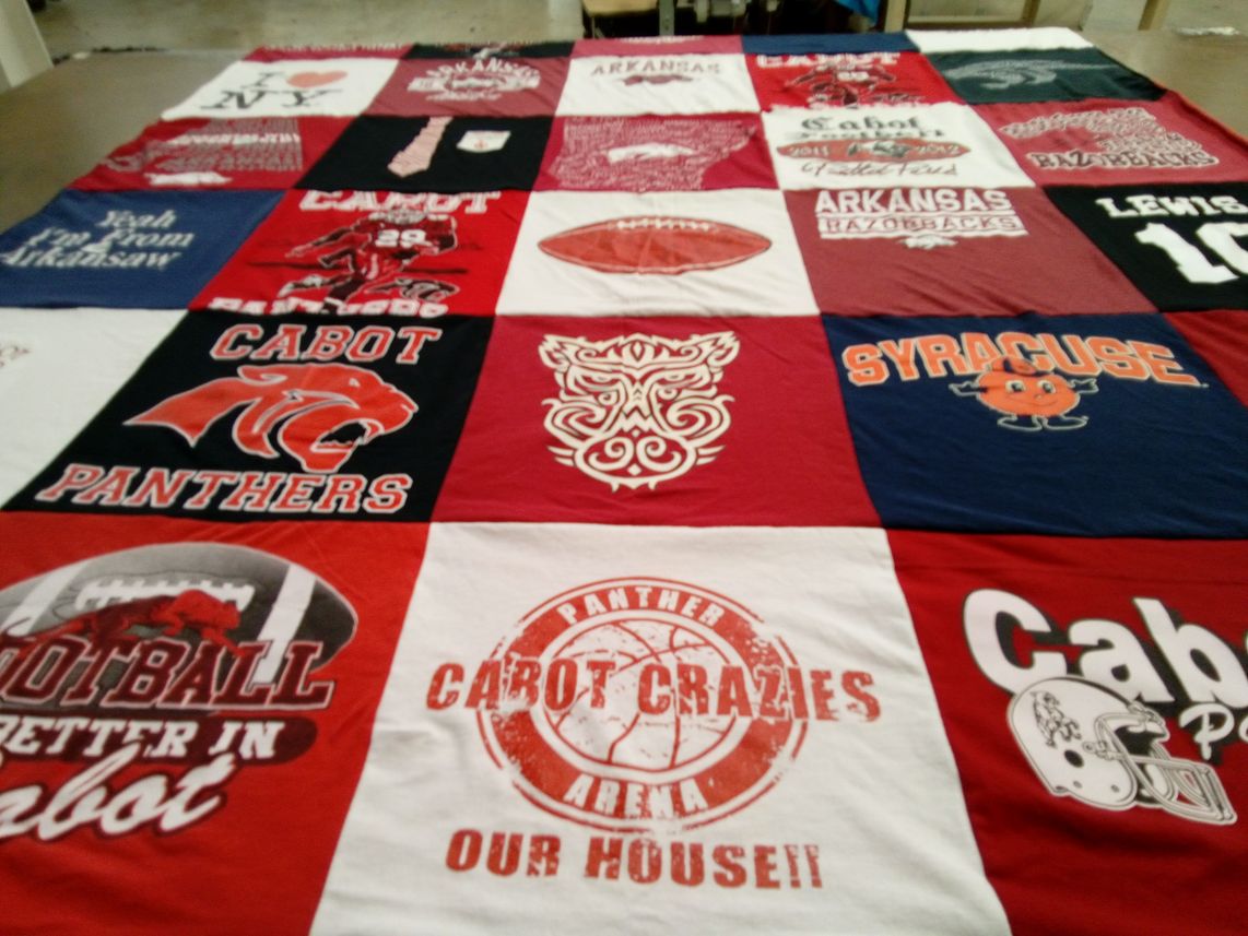 T-shirt quilt featuring cabot panthers by Tracy from AR