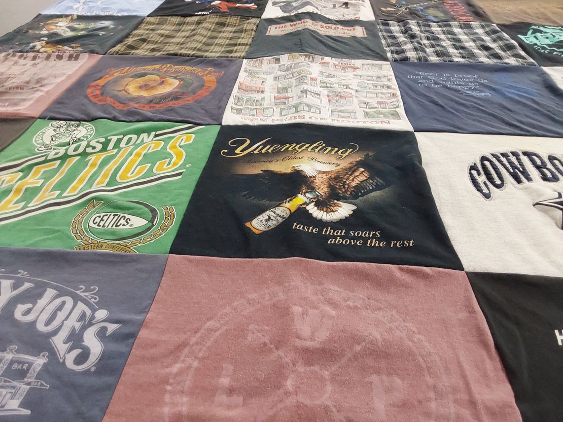 T-shirt quilt featuring boston celtics by Ann from FL