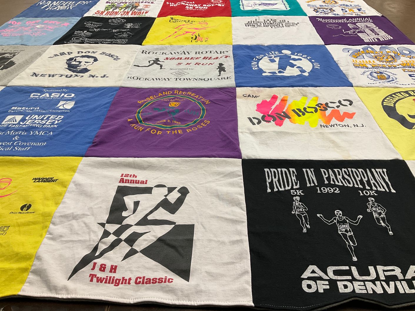 T-shirt quilt from don bosco prep high school by Kathleen from NJ