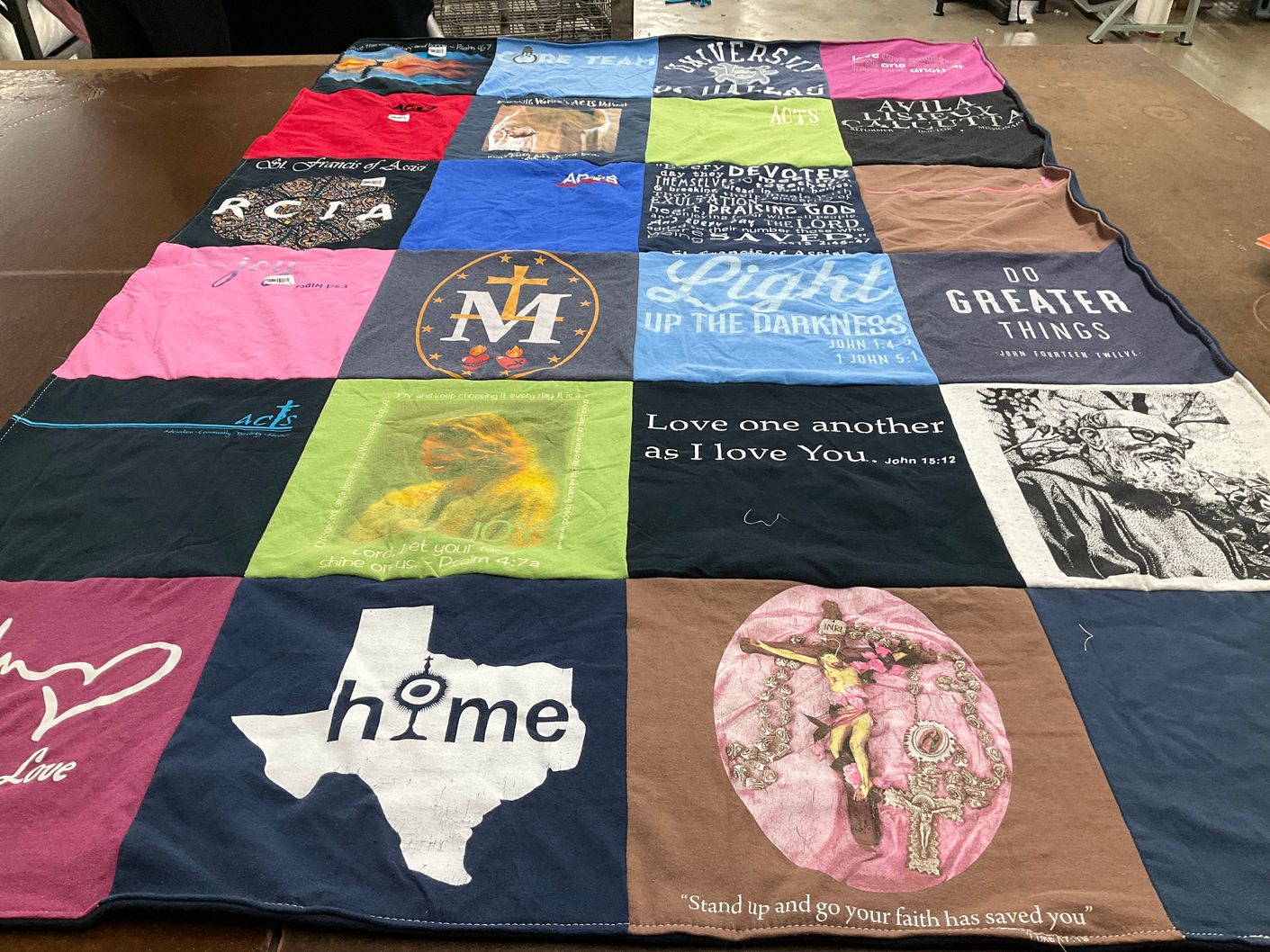 T-shirt quilt from saint francis university by Lisa from TX