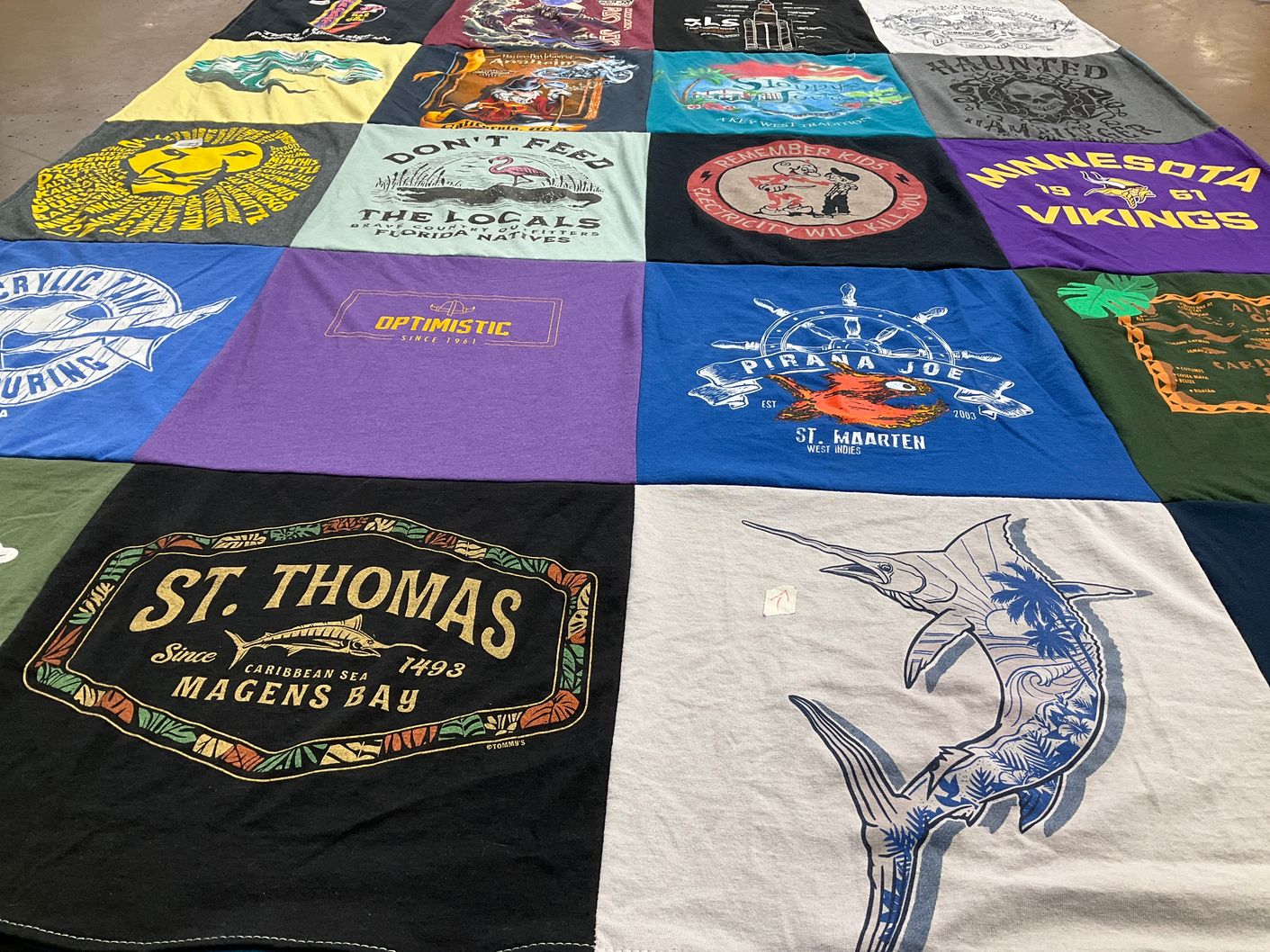 T-shirt quilt featuring minnesota vikings by Timothy from FL