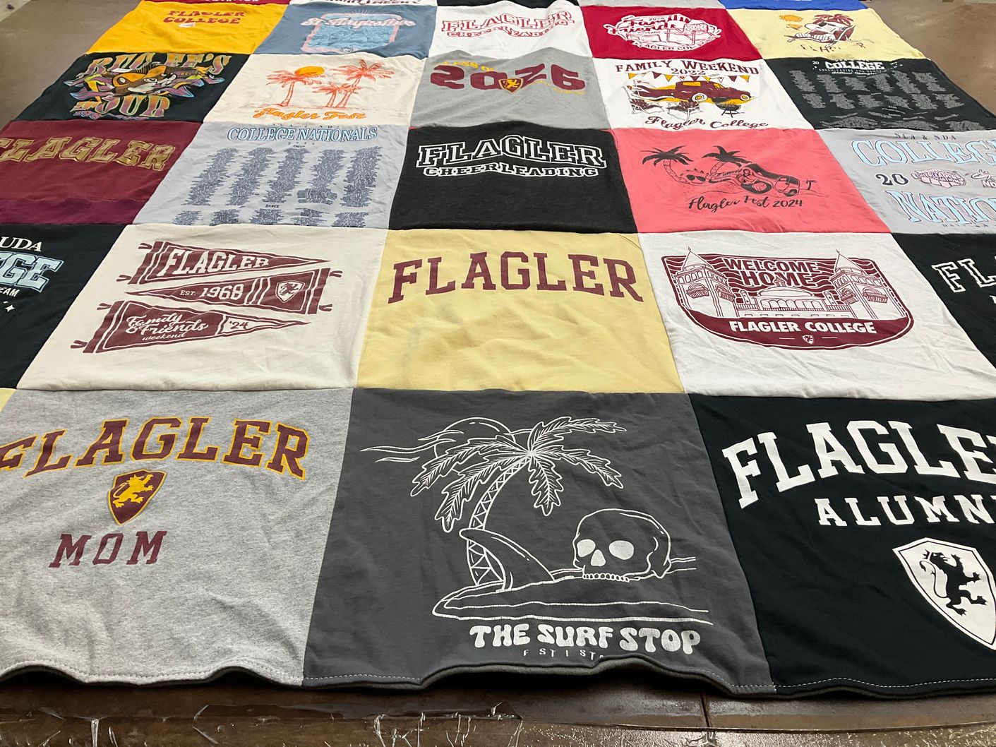 T-shirt quilt from flagler college by Leslie from FL