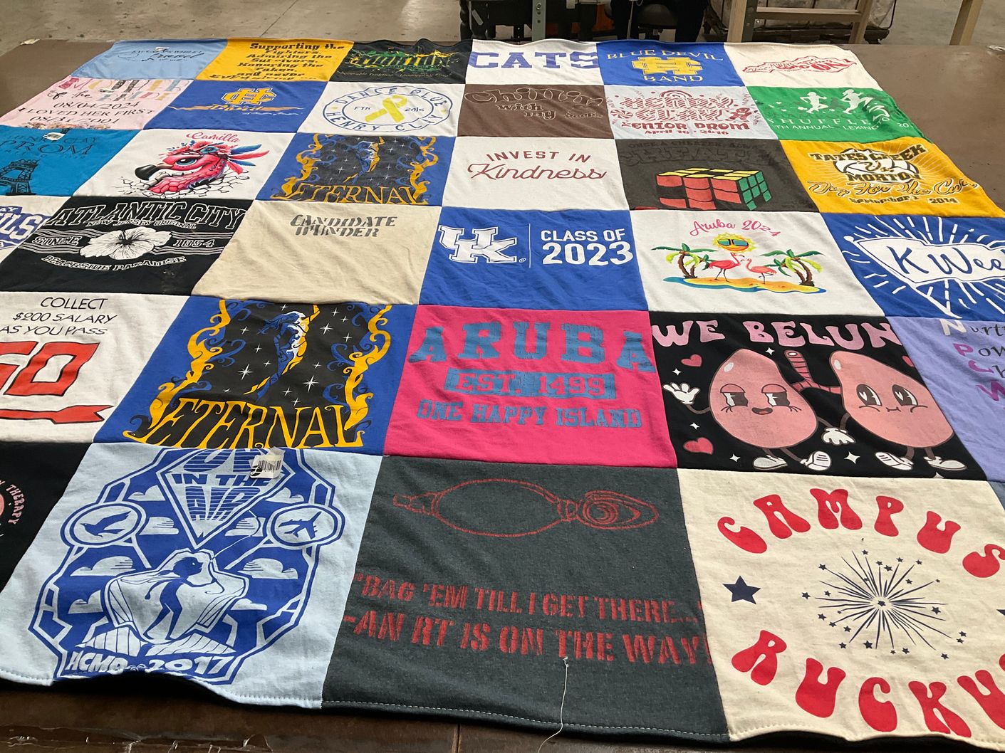 T-shirt quilt from university of kentucky by camilla from KY