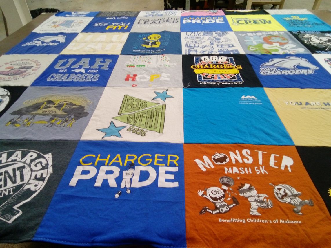 T-shirt quilt featuring uam chargers by Makayla from AL
