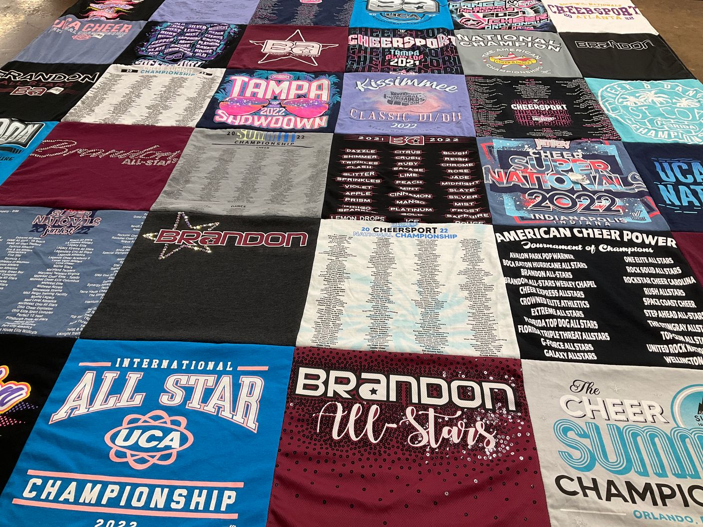 T-shirt quilt from brandon all-stars by Maria from FL