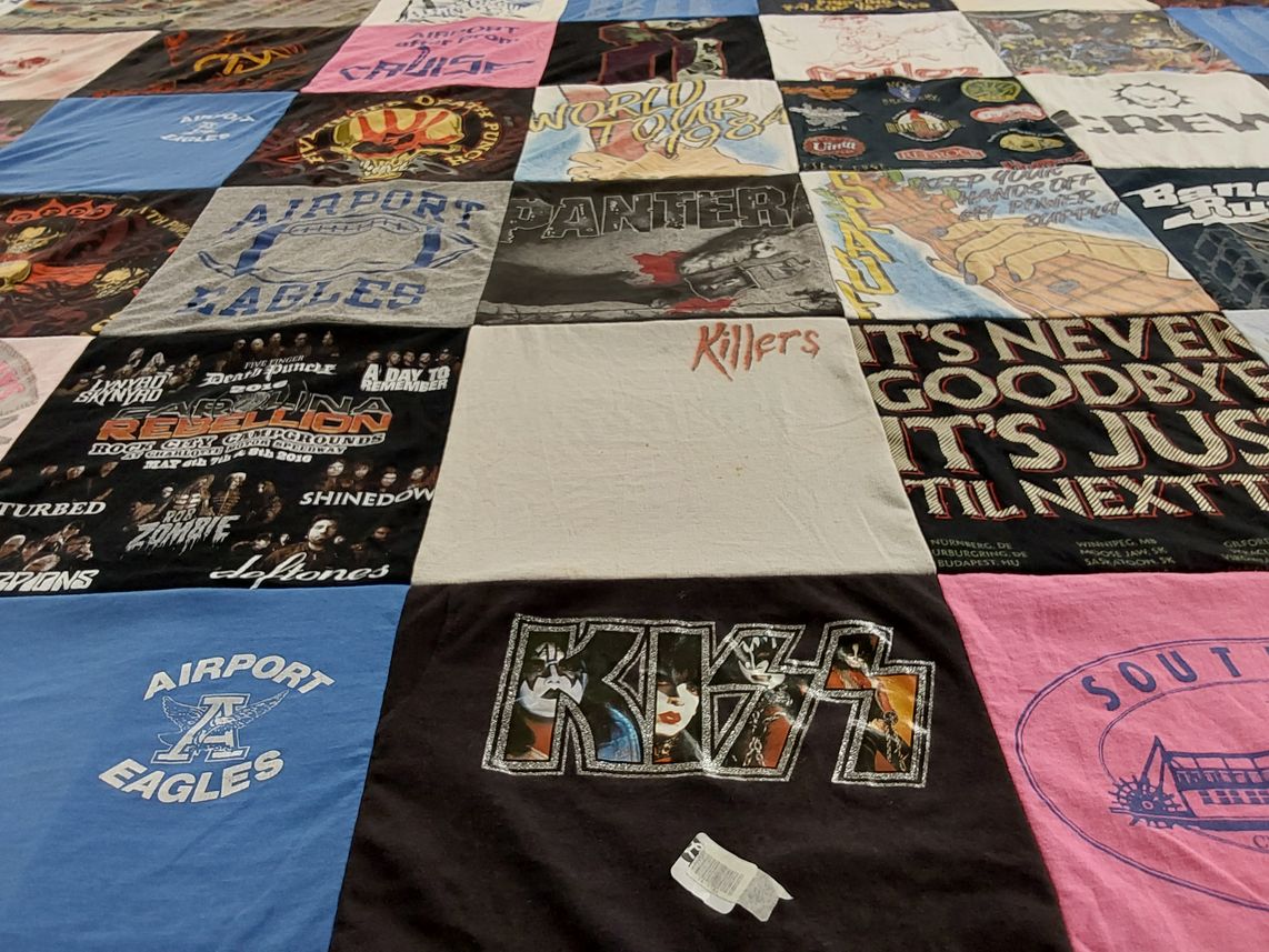 T-shirt quilt from airport eagles by Tracey from SC