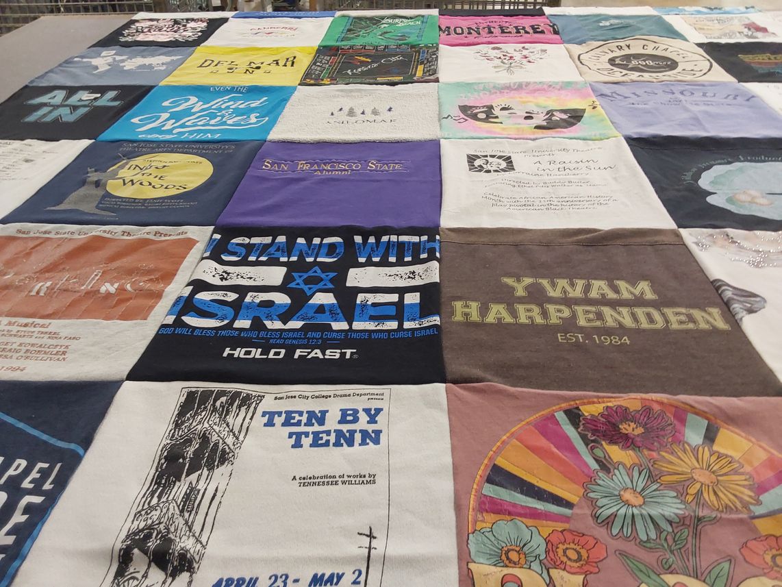 T-shirt quilt from san francisco state university by Beverly from CA
