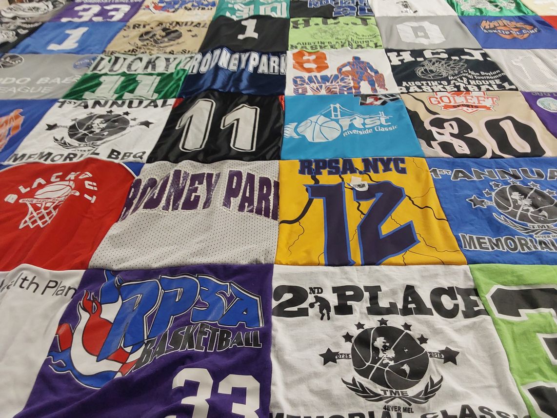 T-shirt quilt featuring rpsa basketball by Carolyn from NY