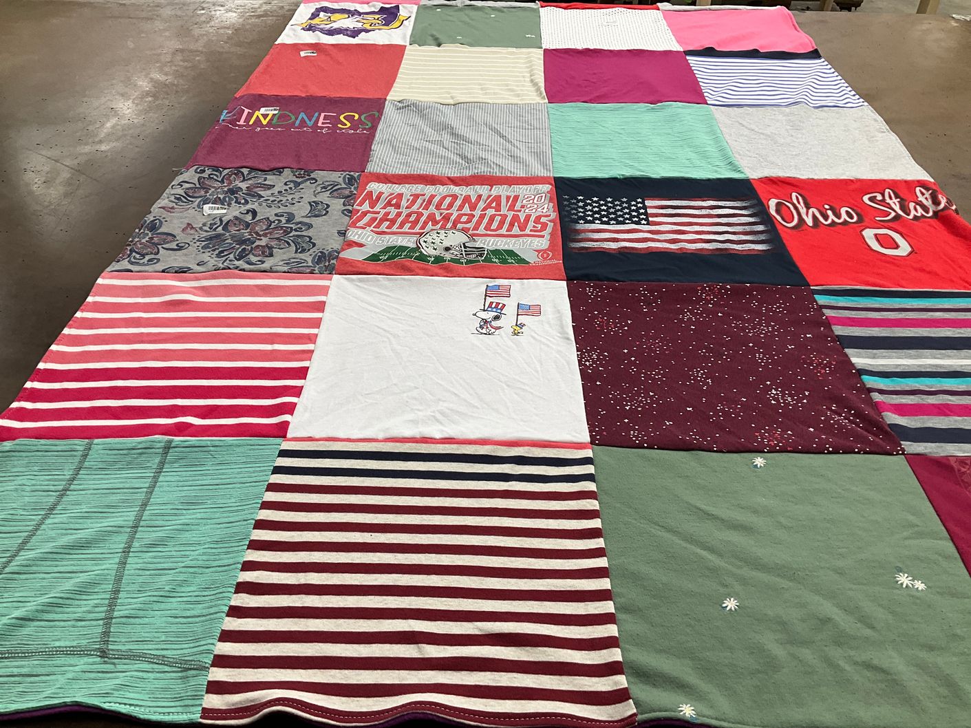 T-shirt quilt from ohio state university by Tressa from OH