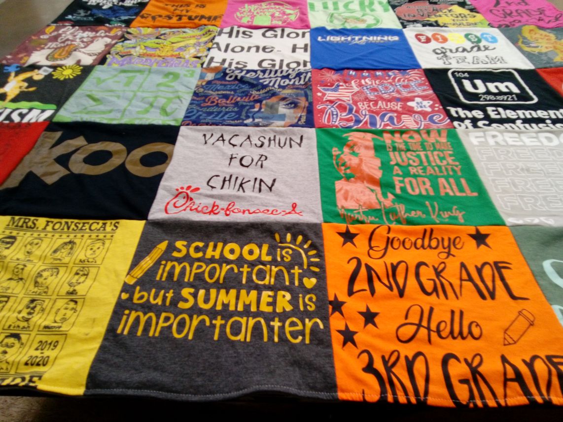 T-shirt quilt from unspecified school by Luz from FL