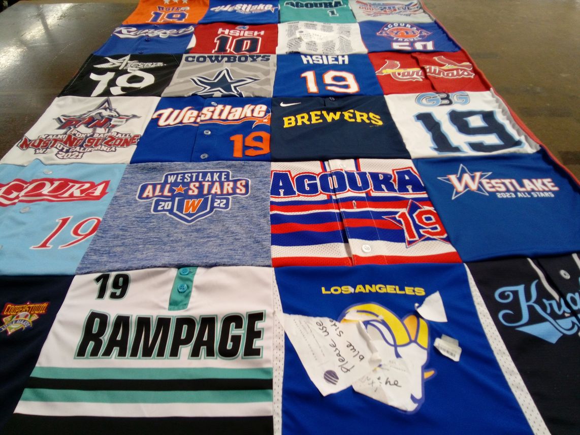 T-shirt quilt from westlake high school by Jayden from CA