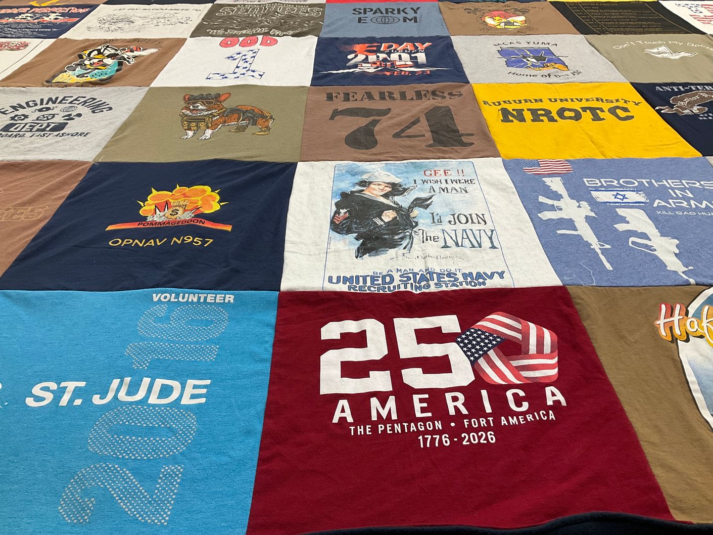 T-shirt quilt from auburn university by Angelique from MD