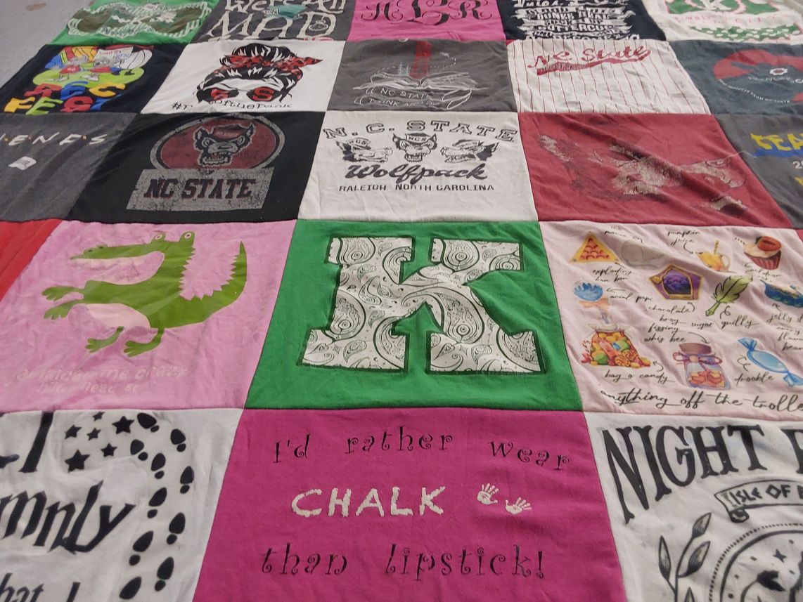 T-shirt quilt from north carolina state university by Margaret from NC