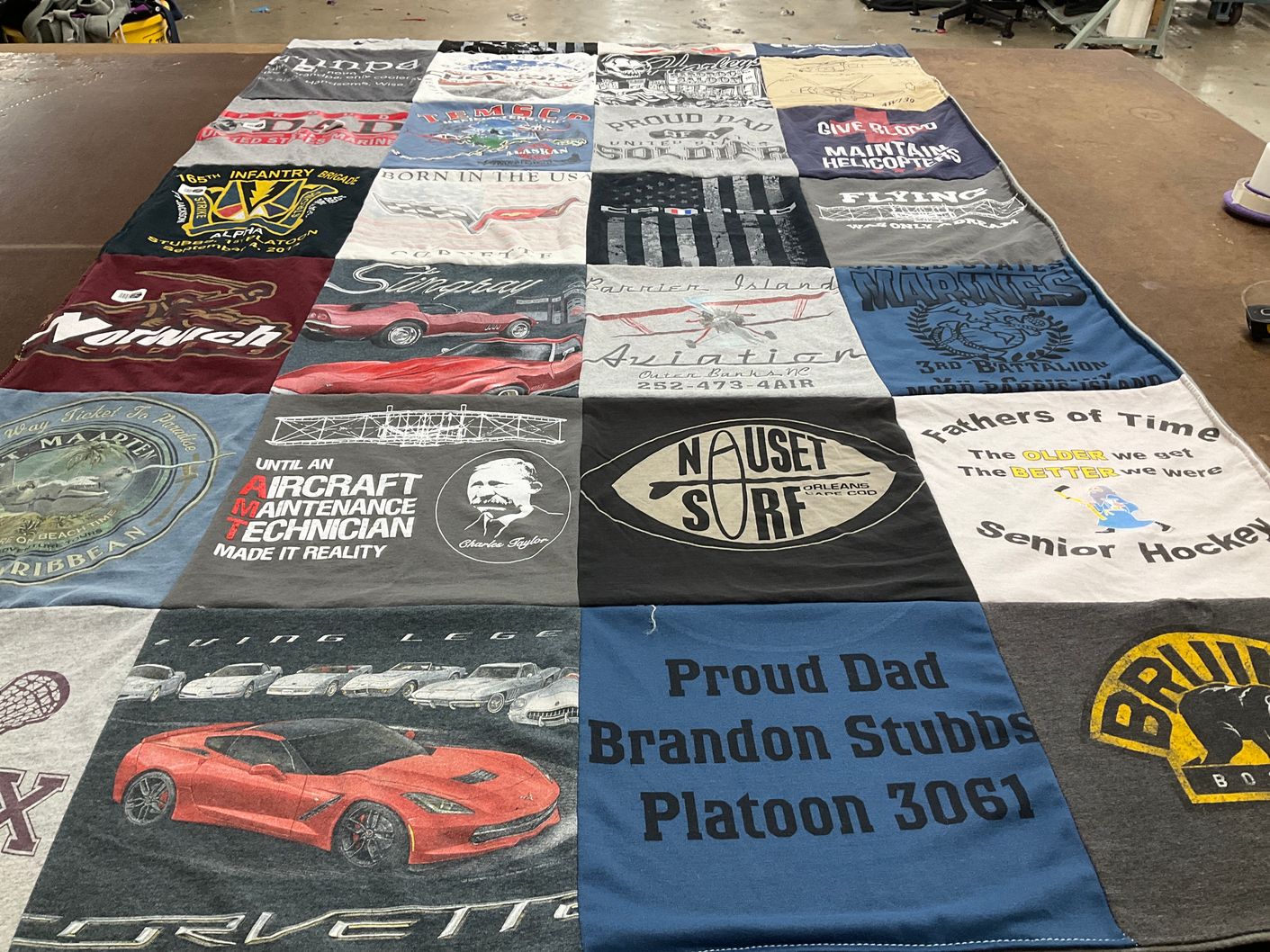 T-shirt quilt featuring brunswick university hockey by Stacy from MA