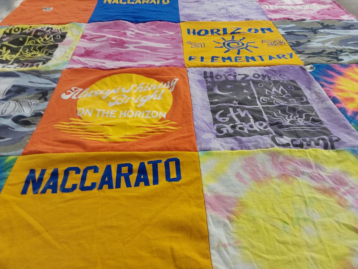 T-shirt quilt from horizon elementary school by Lisa from IL