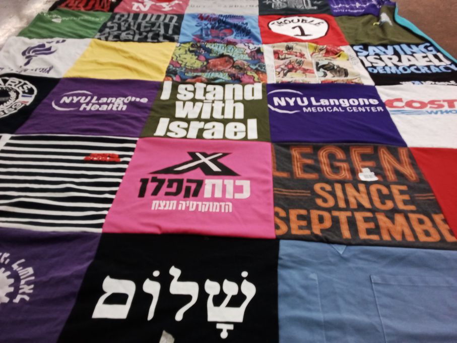 T-shirt quilt from new york university by Udi from NY