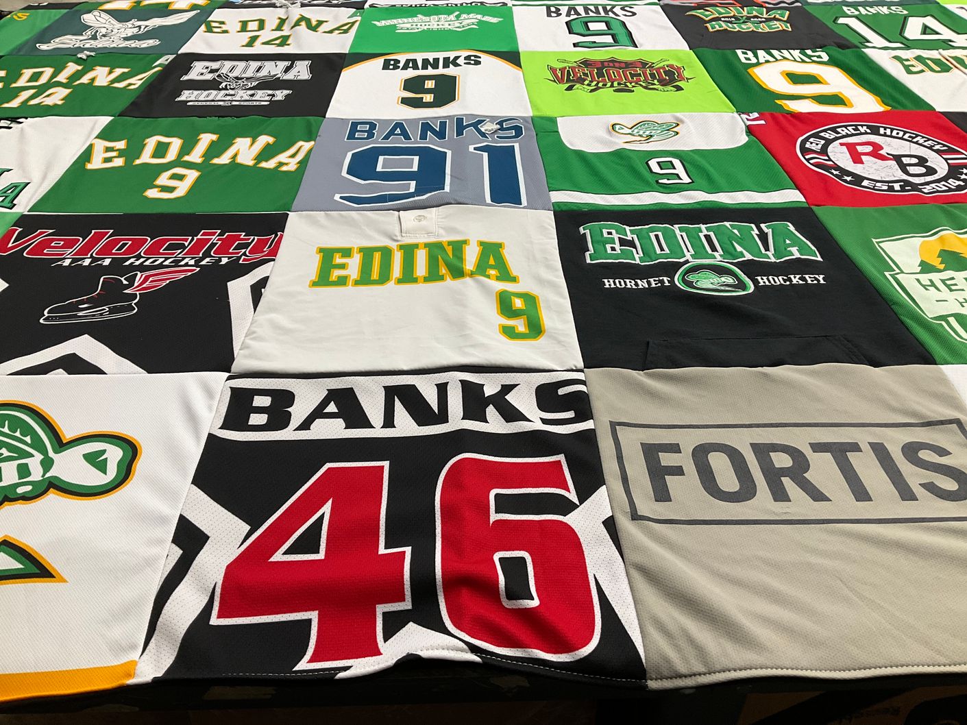 T-shirt quilt from edina high school by Marisa from MN