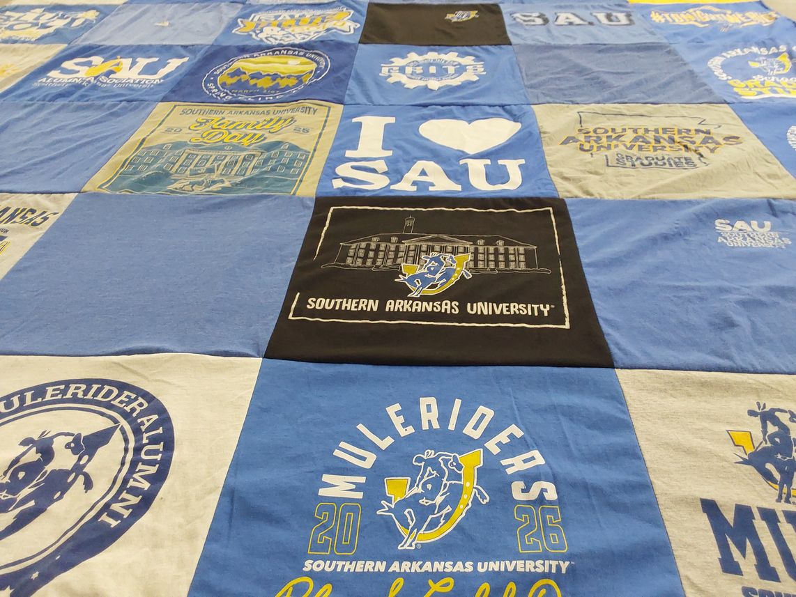 T-shirt quilt featuring muleriders by Angela from AR