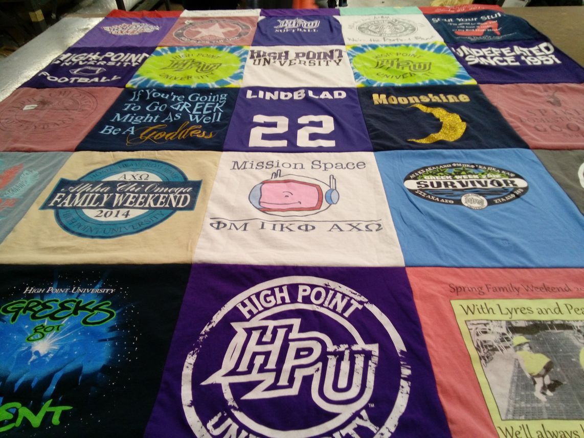 T-shirt quilt from high point university by Dana from VA