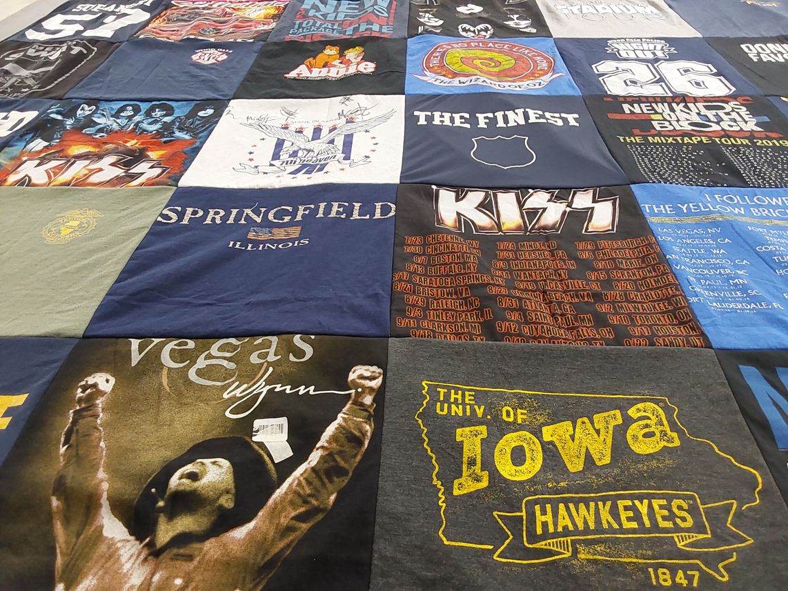 T-shirt quilt featuring iowa hawkeyes by Christina from IL